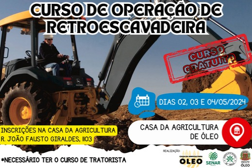 CURSO DE OPERAÇÃO DE RETROESCAVADEIRA