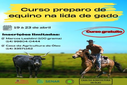 CURSO PREPARO DE EQUINO NA LIDA DE GADO